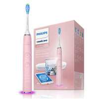 飞利浦(Philips)HX9924/22 电动牙刷 蓝牙版成人声波震动钻石系列(自带刷头*4+充电旅行盒+充电玻璃杯)
