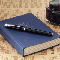 派克(PARKER) IM系列 纯黑丽雅白夹墨水笔/钢笔 0.5mm笔尖