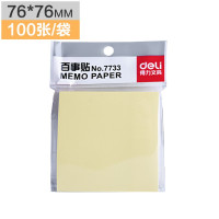 得力(deli) 彩色便利贴小清新便签纸创意商务便签贴纸100张/本办公学习 773312本/盒