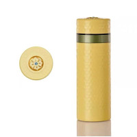 乾唐轩 双层随手杯陶瓷内胆不锈钢外壳保温 小金石保温杯配畅游随行包 颜色随机 单个装