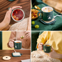 小熊(bear)DRBD-A18K1 陶瓷杯保温杯垫电热杯垫 水杯恒温加热器 办公室恒温暖杯器 可无线充电保温底座