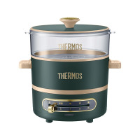 膳魔師(THERMOS) EHA-4301A 多功能料理锅 电热锅 电煮锅 烧烤肉不沾锅分离式锅