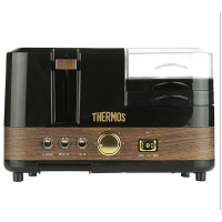 膳魔師(THERMOS) EHA-5311A-B 多士炉早餐机多功能煎烤蒸一体烤面包吐司机全自动早餐神器