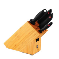 双立人 ZW-K15 TWIN Point 插刀架六件套 中片刀多用刀蔬菜刀磨刀棒剪刀竹制插刀架