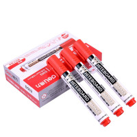 得力(deli)S502 白板笔可加墨白板笔 可擦白板笔 10支/盒