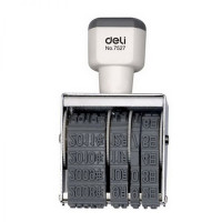得力(deli) 7527 号码印日期印章 可调生产年月日数字印章