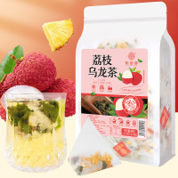 谯韵堂 荔枝乌龙茶375g/袋 三角包款荔枝干凤梨干乌龙茶 热冷泡水 10袋装