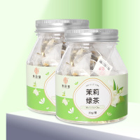谯韵堂 茉莉绿茶30g/罐装 三角包款茶绿茶茉莉花茶 10罐装