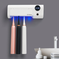 CilaisenCP-TD3智能牙刷架刷牙消毒器紫外线杀菌烘干收纳置物架免打孔卫生间 白色