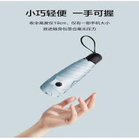 蕉下(BananaUmbrella) 太阳伞 口袋系列花苞五折伞 防紫外线遮阳伞迷你折叠防晒伞女链条伞绾青 宛鹤