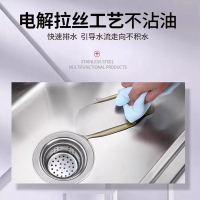 美厨优选不锈钢双眼水池双槽一体带工作台定制