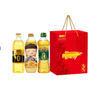 金龙鱼 三拼油非转基因食用油套盒888ml*3