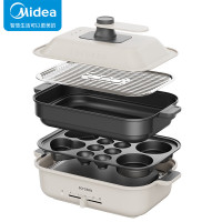 美的(Midea)DLC302001 家用电热火锅煎烤涮一体电烤炉