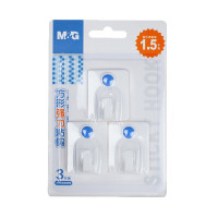 晨光(M&G) ARCN8289 方形粘钩 免钉挂钩 无痕强力挂衣钩 强力粘钩 墙壁门后壁挂衣服挂勾 3个/套 10套