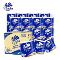 维达(Vinda) 蓝色经典卷纸4层加厚200克27卷 有芯卷筒纸巾厕纸手纸卫生纸 整箱