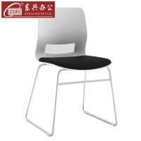 DXBG培训会议椅弓形椅洽谈椅无扶手黑色软包椅常规款