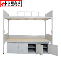 汉诺鑫威钢制双人床含柜常规款
