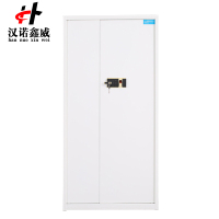 汉诺鑫威电子保密柜钢制密码文件柜保险柜铁皮资料柜矮柜办公室储物柜通门白色指纹锁420*900*1850常规款