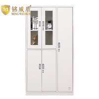 铭威盾钢制五门玻璃更衣柜员工柜铁皮职工储物柜带锁文件柜鞋柜资料柜子常规款