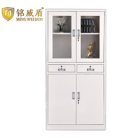 铭威盾钢制文件柜资料柜档案柜财务凭证柜带锁储物柜铁皮柜书柜中二斗文件柜常规款