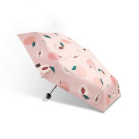 蕉下(beneunder)胶囊系列遮阳伞女晴雨两用太阳伞黑胶伞防紫外线 初桃