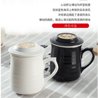 乾唐轩浪纹三件杯 釉色:白色鎏金