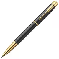 派克(PARKER) IM系列 签字笔 纯黑丽雅金夹宝珠笔 黑色