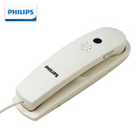飞利浦(Philips) 电话机座机 固定电话办公家用壁挂机桌壁两用免电池一键拨号白色 TD2801 jh