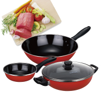 苏泊尔(SUPOR) T0933T 爱家 三件套(30cm炒锅+16cm煎锅+26cm 烫火锅)