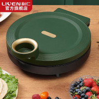 电饼铛家用双面加热加深加大34CM烤盘煎饼烙饼锅煎烤机电饼铛LPBC-65 电煎锅 莫兰迪颜值绿