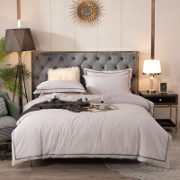 金丝莉(kintheri) 朴宿生活全棉磨绒套件家纺床上用品四件套 朴宿风-灰 1.5m