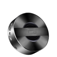 SooPiisoopii BT20金属便携蓝牙音响无线蓝牙音箱迷你小音响便携式连手机超重低音家用大音量 黑色