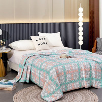 洁丽雅(grace) 夏凉被 优享全棉被经典千鸟格花色200*230cm千鸟格-橙6斤 CP1753 jh
