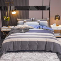 竣程 全棉套件床上四件套床上用品床单被套枕套加大加厚双人被罩套件 慢生活全棉四件套(时尚条码)
