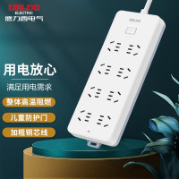 德力西电气(DELIXI ELECTRIC) 排插 国标插座加粗铜线带安全保护门插座 CD98J-LK8X1.8 jh