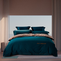 水星家纺 菲尔丝长绒棉贡缎四件套 DH菲尔丝 适用1.8米床,建议搭配220*240cm被芯