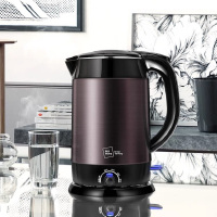 米技 HK-K005烧水壶 1.7L大容量双层不锈钢多段保温电热水家用恒温一体