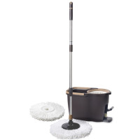 美丽雅 旋转拖把桶 免手洗懒人墩布 干湿两用吸水拖布套装 配拖布头1个白色 jh