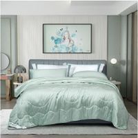 富安娜(FUANNA) 莱赛尔印花夏被-半岛·宝石绿 七孔纤维被 jh