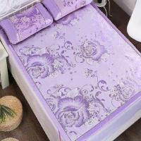 晗予 冰丝席三件套 -蓝 金 紫 1.8m 随机发货