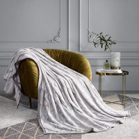 梦洁家纺 毯子tg 法兰绒毯:冰原(浅咖) 150*200