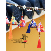 顺胜 艾叶香包香囊香袋祈福艾草三角粽子挂件