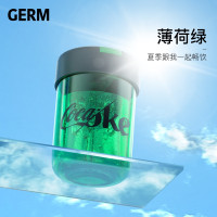 格沵 可口可乐联名潮流男女式学生塑料水杯tritan材质大容量吸管杯 雪碧绿380ml GE-CK22SS-S7-2