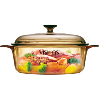 VISIONS晶彩系列透明锅琥珀色玻璃锅耐热可明火汤锅炖锅 3.25L晶彩锅 VS-32-E-LCL/ZK