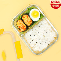 禧天龙(Citylong) 分隔饭盒高硼硅玻璃密封保鲜盒分格餐盘H-8490