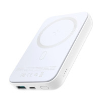 机乐堂(JOYROOM) JR-W020 磁吸无线充1w毫安PD快充轻薄便携款商务外出应急充电宝 白色
