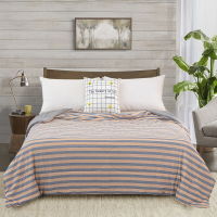 無印良品 天竺棉夏被四件套MJ-B21-06 200*230cm 条纹 2.0*2.3m