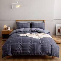 無印良品 亲肤水洗棉四件套--星光条纹 MUJI-TJ22-61