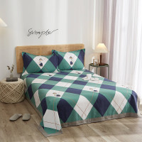 天琴 绅士提花粗布软席三件套 TQ-S60纯棉印花凉席