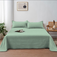 天琴 古韵乡情三件套TQ-S50床单枕套200*230cm 青绿色